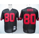 San Francisco 49ers #80 Jerry Rice Black Throwback Jersey