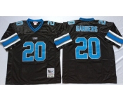 NFL Men's Detroit Lions #20 Barry Sanders M&N Black
