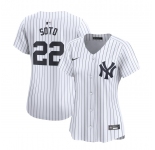 Women's New York Yankees #22 Juan Soto White Cool Base Stitched Baseball Jersey