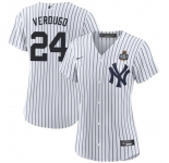 Women's New York Yankees #24 Alex Verdugo White 2024 World Series Cool Base Stitched Baseball Jersey