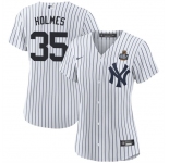 Women's New York Yankees #35 Clay Holmes White 2024 World Series Cool Base Stitched Baseball Jersey