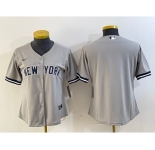 Women's New York Yankees Blank Gray Stitched MLB Cool Base Nike Jersey