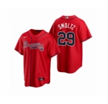Women Atlanta Braves #29 John Smoltz Nike Red 2020 Replica Alternate Jersey