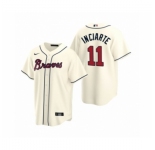 Youth Atlanta Braves #11 Ender Inciarte Nike Cream 2020 Replica Alternate Jersey