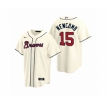 Youth Atlanta Braves #15 Sean Newcomb Nike Cream 2020 Replica Alternate Jersey