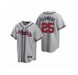 Youth Atlanta Braves #25 Tyler Flowers Nike Gray 2020 Replica Road Jersey
