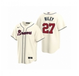 Youth Atlanta Braves #27 Austin Riley Nike Cream 2020 Replica Alternate Jersey