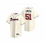Youth Atlanta Braves #51 Will Smith Nike Cream 2020 Replica Alternate Jersey