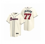 Youth Atlanta Braves #77 Luke Jackson Nike Cream 2020 Replica Alternate Jersey