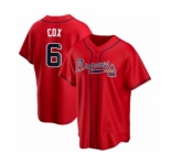 Youth Bobby Cox #6 Atlanta Braves Red Replica Alternate Jersey