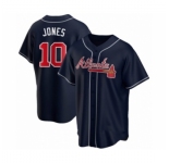 Youth Chipper Jones #10 Atlanta Braves Navy Replica Alternate Jersey