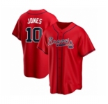 Youth Chipper Jones #10 Atlanta Braves Red Replica Alternate Jersey