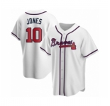 Youth Chipper Jones #10 Atlanta Braves White Replica Home Jersey