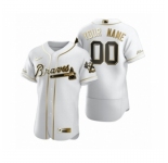 Men's Atlanta Braves Custom Nike White Authentic Golden Edition Jersey
