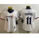 Youth Houston Astros #11 Cam Smith White 2025 City Connect Limited Stitched Baseball Jersey2