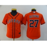 Youth Houston Astros #27 Jose Altuve Orange Stitched MLB Cool Base Nike Jersey