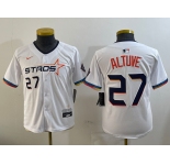 Youth Houston Astros #27 Jose Altuve White 2025 City Connect Limited Stitched Baseball Jersey1