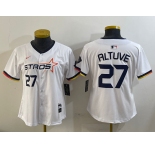 Youth Houston Astros #27 Jose Altuve White 2025 City Connect Limited Stitched Baseball Jersey2