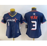 Youth Houston Astros #3 Jeremy Pena Navy 2025 City Connect Limited Stitched Baseball Jersey2
