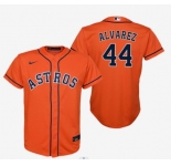 Youth Houston Astros #44 Yordan Alvarez  Orange Cool Base 2020 Baseball Jersey