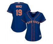 Women's Majestic New York Mets #19 Jay Bruce Authentic Royal Blue Alternate Road Cool Base MLB Jersey