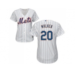 Women's New York Mets #20 Neil Walker White(Blue Strip) Home Stitched MLB Jersey
