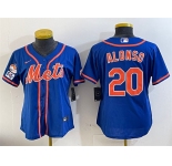 Women's New York Mets #20 Pete Alonso Royal 2025 Spring Training Cool Base Stitched Baseball Jersey