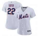 Women's New York Mets #22 Juan Soto White Cool Base Stitched MLB Jersey