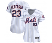 Women's New York Mets #23 David Peterson White 2025 Home Limited Stitched Baseball Jersey