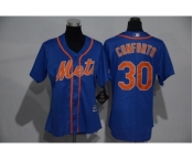 Women's New York Mets #30 Michael Conforto Majestic Royal Cool Base Player Jersey