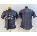 Women's New York Mets Blank Gray 2024 City Connect Cool Base Stitched Jersey