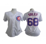 women mlb jerseys chicago cubs #68 soler white[strip]