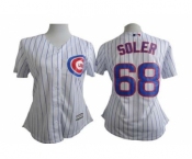 women mlb jerseys chicago cubs #68 soler white[strip]