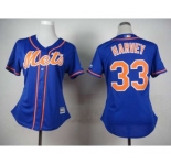 women mlb jerseys new york mets #33 harvey blue[number orange]