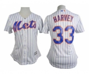 women mlb jerseys new york mets #33 harvey white[blue stripe]