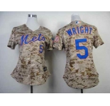 women mlb jerseys new york mets #5 wright camo[2014 new]