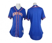 women mlb new york mets blank blue(number grey)