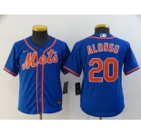 Nike Youth New York Mets #20 Pete Alonso Authentic Royal Blue Alternate Home Cool Base Baseball Jersey