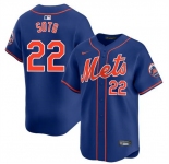 Youth New York Mets #22 Juan Soto Royal 2024 Alternate Limited Stitched Baseball Jersey
