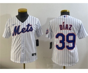 Youth New York Mets #39 Edwin Díaz White Cool Base Stitched Baseball Jersey