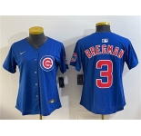 Women's Chicago Cubs #3 Alex Bregman Royal Vapor Limited Stitched Baseball Jersey