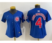 Women's Chicago Cubs #4 Pete Crow-Armstrong Royal Vapor Limited Stitched Baseball Jersey