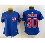 Youth Chicago Cubs #30 Kyle Tucker Royal 'Ryne Sandberg Tribute' Vapor Limited V2 Stitched Baseball Jersey