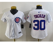 Youth Chicago Cubs #30 Kyle Tucker White Home Limited Stitched Baseball Jersey