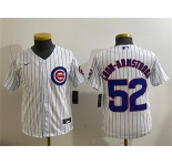 Youth Chicago Cubs #52 Pete Crow-Armstrong White Cool Base Stitched Baseball Jersey