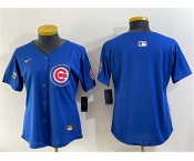 Youth Chicago Cubs Blank Royal 'Ryne Sandberg Tribute' Vapor Limited V2 Stitched Baseball Jersey