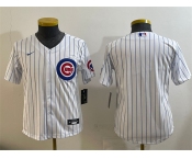 Youth Chicago Cubs Blank White Cool Base Stitched Baseball Jersey