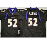 NFL Men's Baltimore Ravens #52 Ray Lewis M&N  Black  Football Jersey