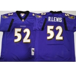 NFL Men's Baltimore Ravens #52 Ray Lewis M&N  Purple  Football Jersey