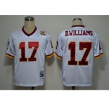 Men's Washington Redskins #17 Doug Williams White Throwback Jersey (1)